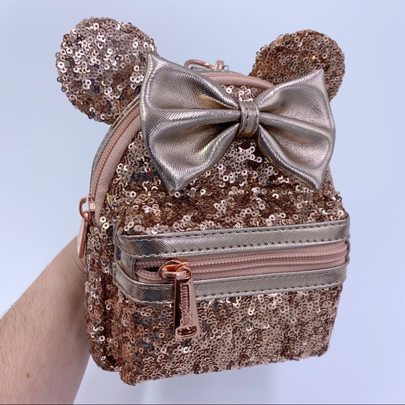 rose gold backpack disney